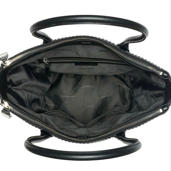 Calvin Klein Tote NWT Jet Black Large Tote Shoulder Modern Bag - Picture 9 of 16